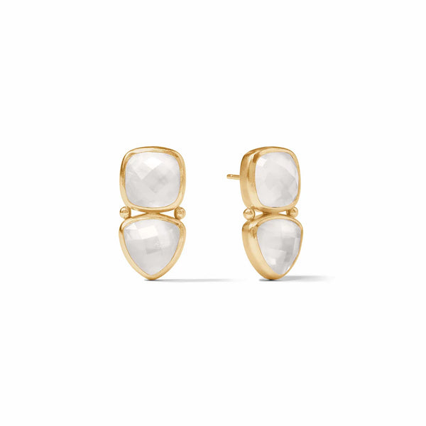 Aquitaine Midi Earrings | Iridescent Clear Crystal