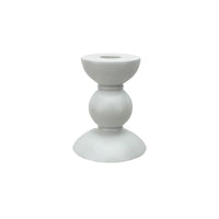 White Bobbin Candle Stick - 10 cm