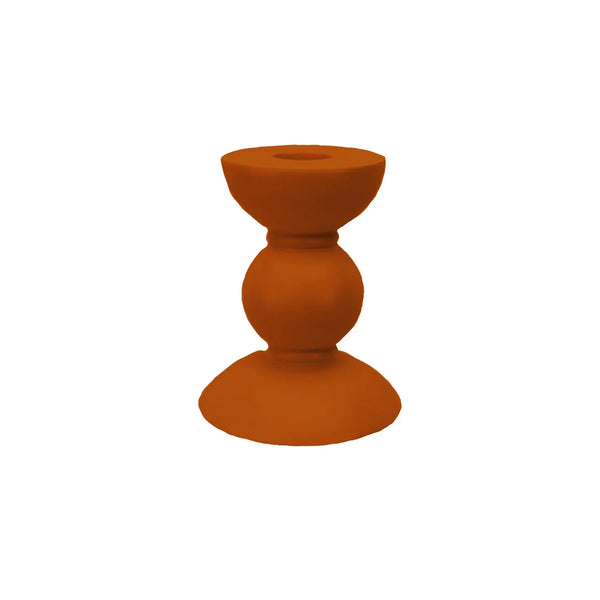 Orange Bobbin Candle Stick - 10 cm