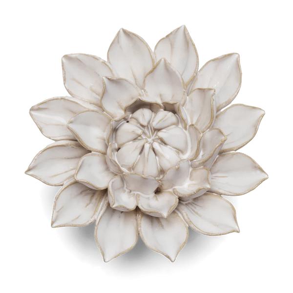 Coastal Ceramic Flower Ivory Dahlia