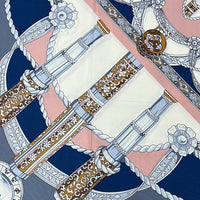Architectural Scarf - Grey Nude / Navy