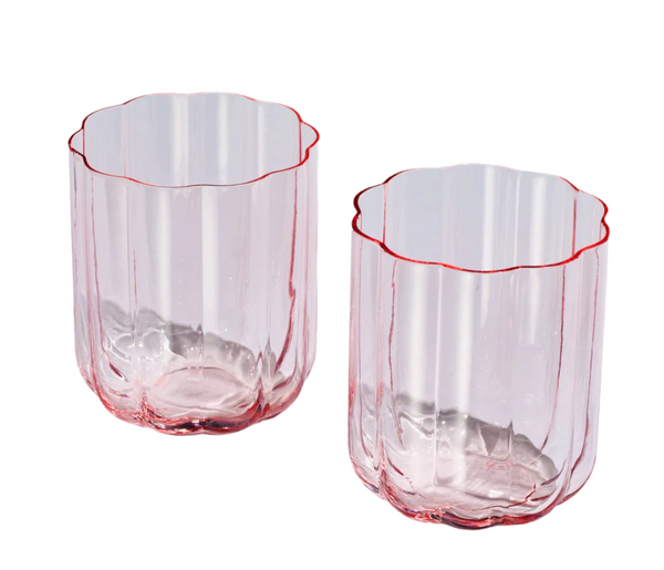 Wave Tumblers Pink | Set of 2