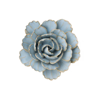 France Ceramic Flower Teal Peony