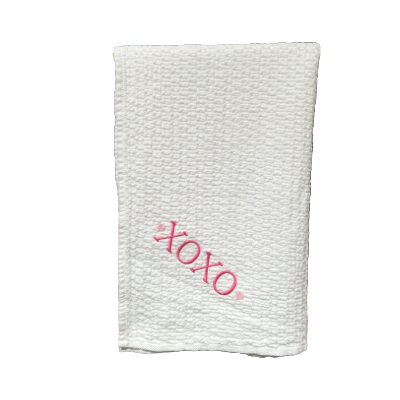 Xoxo Basketweave Baby Blanket