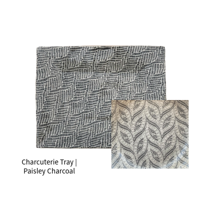 Charcuterie Tray | Paisley Charcoal