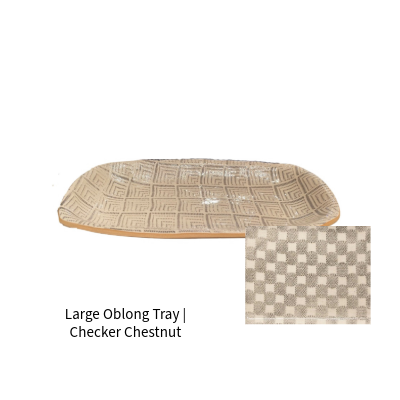 Large Oblong Tray | Checker Chestnut