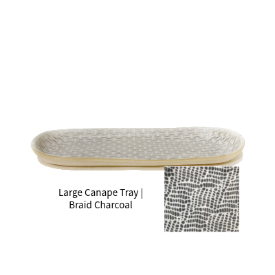Large Canape Tray | Braid Charcoal