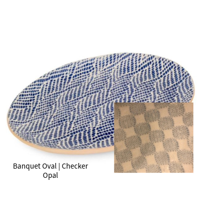 Banquet Oval | Checker Opal