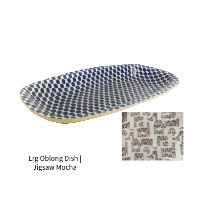 Lrg Oblong Dish | Jigsaw Mocha