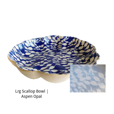 Lrg Scallop Bowl  | Aspen Opal