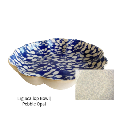 Lrg Scallop Bowl| Pebble Opal
