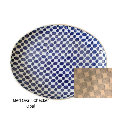 Med Oval | Checker Opal