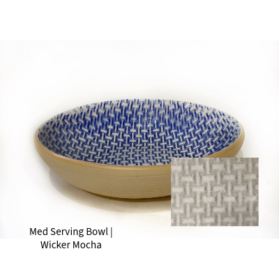 Med Serving Bowl | Wicker Mocha