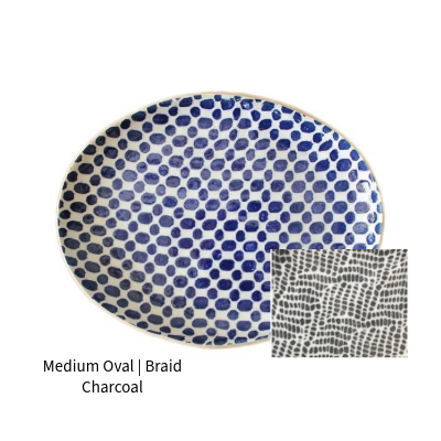 Medium Oval | Braid Charcoal