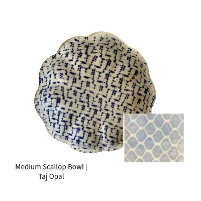 Medium Scallop Bowl | Taj Opal