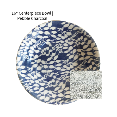 16" Centerpiece Bowl | Pebble Charcoal