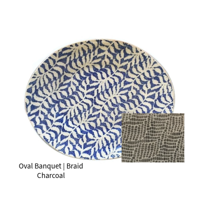 Oval Banquet | Braid Charcoal