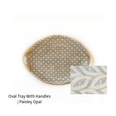 Oval Tray With Handles | Paisley Opal