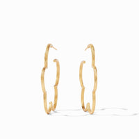 Gardenia Textured Hoop | Medium
