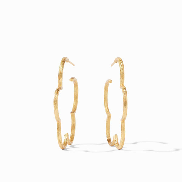 Gardenia Textured Hoop | Medium