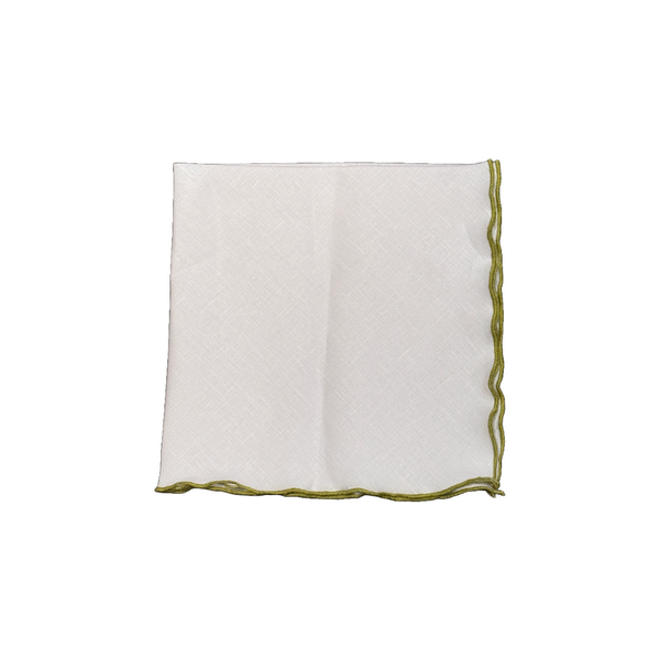 Herringbone Napkin |  White Scarab