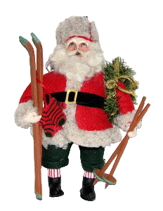 Skiing Santa