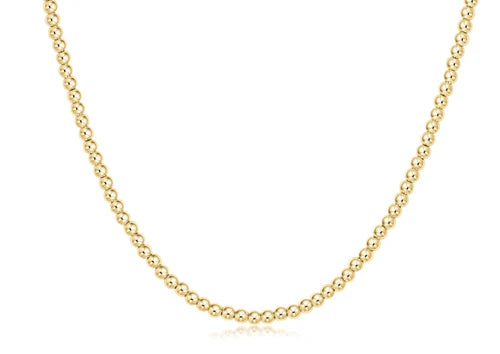 Classic Gold 3mm Bead Necklace