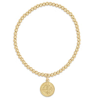 Classic Gold 3mm Bead Bracelet - Blessed Disc