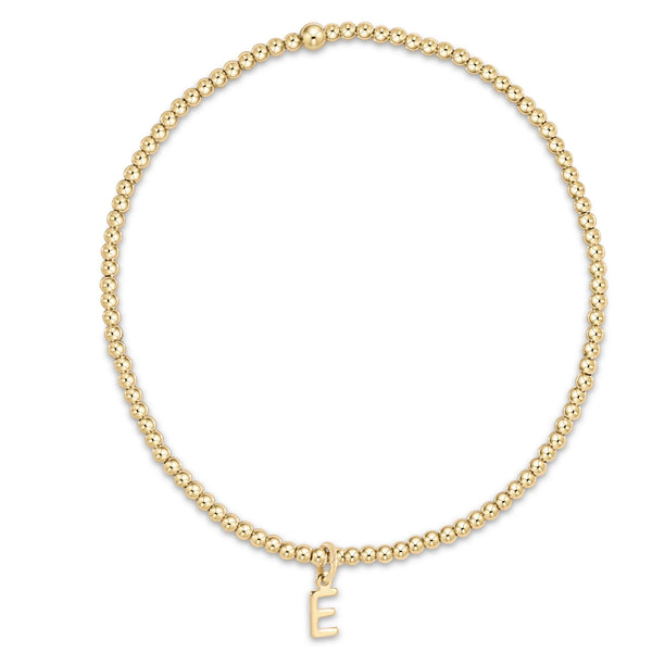 Classic Gold 2mm Bead Bracelet - Respect Gold Charm K