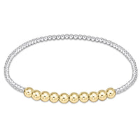 Classic Beaded bliss 2mm Bead Bracelet - 4mm - Mixed Metal