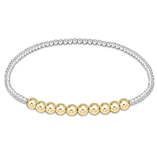 Classic Beaded bliss 2mm Bead Bracelet - 4mm - Mixed Metal