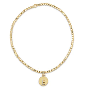 Classic Gold 2mm Bead Bracelet - Respect small Gold Disc G