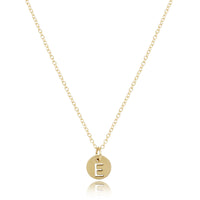 16" Necklace Gold - Respect Small Gold Disc E