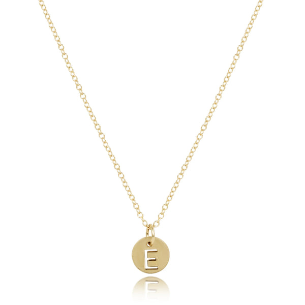 16" Necklace Gold - Respect Small Gold Disc E