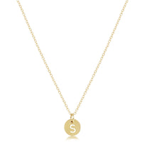 16" Necklace Gold - Respect Small Gold Disc S