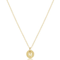 16" Necklace Gold - Respect Small Gold Disc M