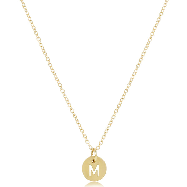 16" Necklace Gold - Respect Small Gold Disc M