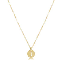 16" Necklace Gold - Respect Small Gold Disc J