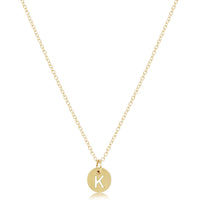 16" Necklace Gold - Respect Small Gold Disc K
