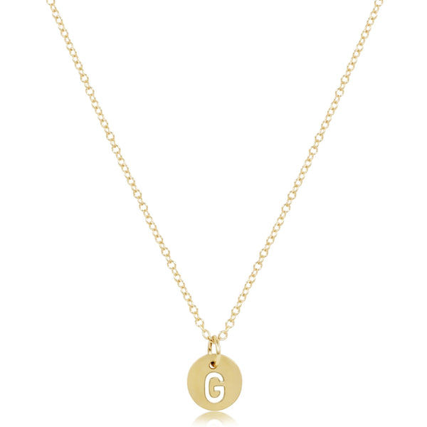 16" Necklace Gold - Respect Small Gold Disc G