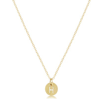 16" Necklace Gold - Respect Small Gold Disc H