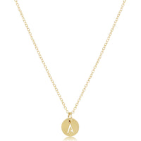 16" Necklace Gold - Respect Small Gold Disc A