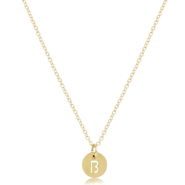 16" Necklace Gold - Respect Small Gold Disc B