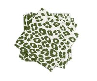 Iconic Leopard Napkin - Green