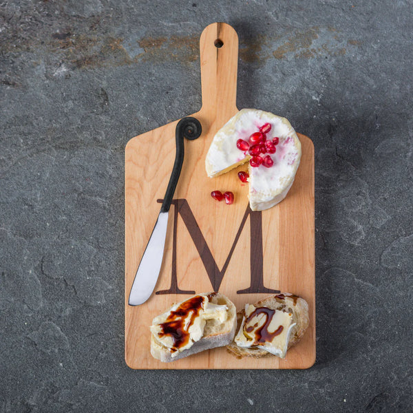 "M" Monogram Cheeseboard with Knife