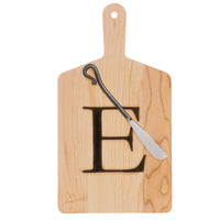 "E" Monogram Cheeseboard with Knife
