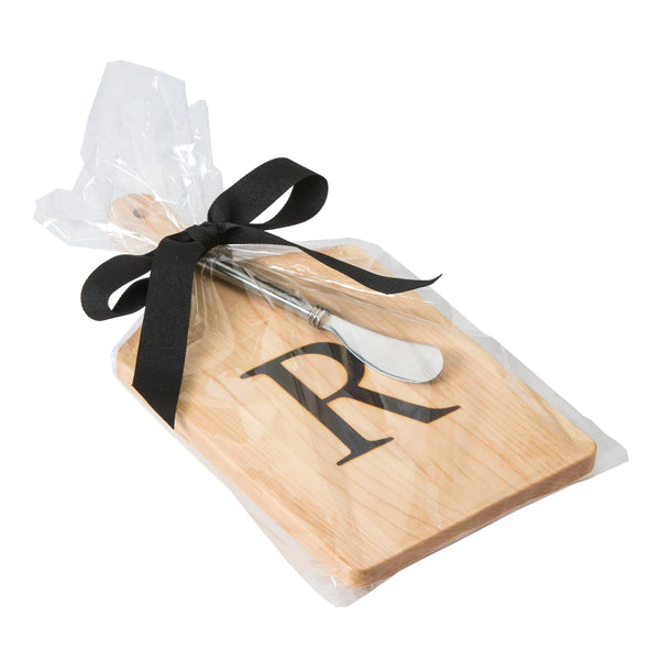 "R" Monogram Cheeseboard with Knife