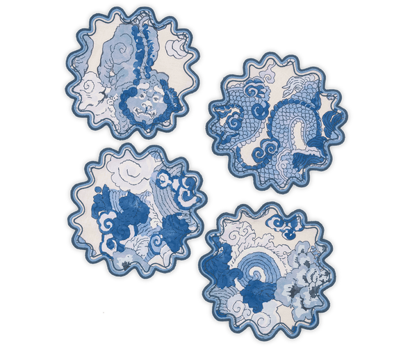 Magic Mountain Cocktail Napkins | Porcelain Blue