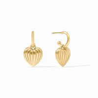 Puffy Heart Hoop & Charm Earring