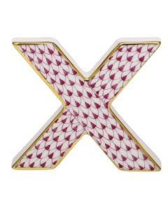 Fish Scale LETTER X | Raspberry